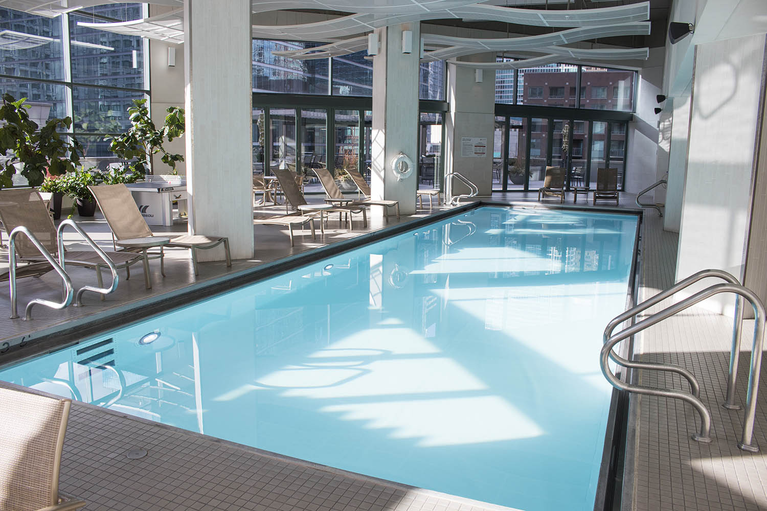 Cityfront river north luxury apartment pool